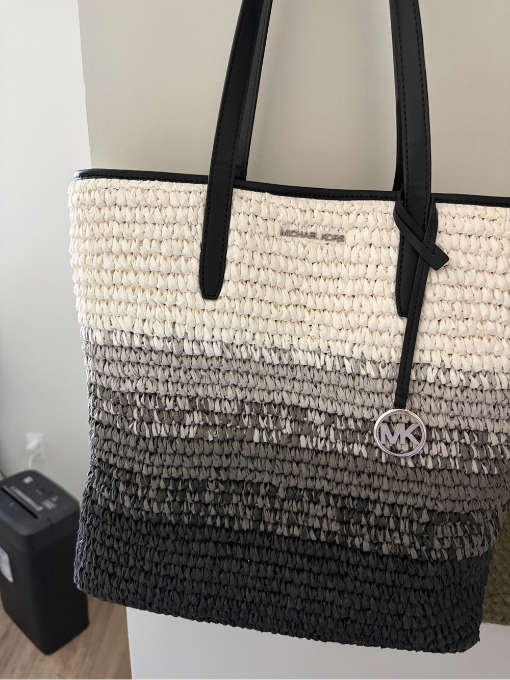 Michael Kors Black and White Ombre Tote - Picture 3 of 6